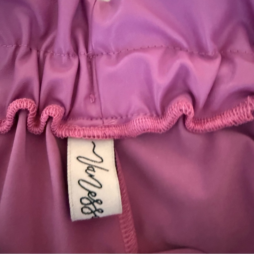 HIGH WAIST FAUX LEATHER SHORTS PINK MAGENTA SIZE M PARTY FESTIVAL Y2K TREND - Picture 5 of 8